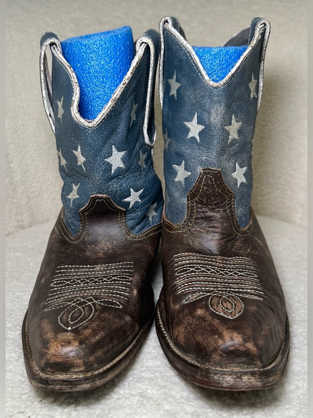 Americana Patriotic Western Boots USA Flag Leather Summer 4th of July Cowboy 8 - Picture 4 of 15